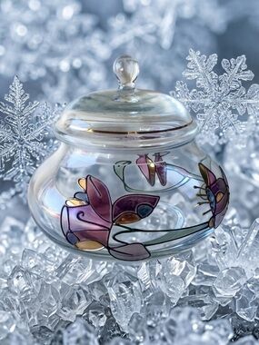 JEWELRY or CANDY GLASS JAR